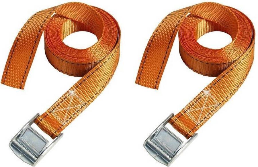 MasterLock Spanbanden 2.5m x 25mm Oranje 2 stuks 3210EURTAT