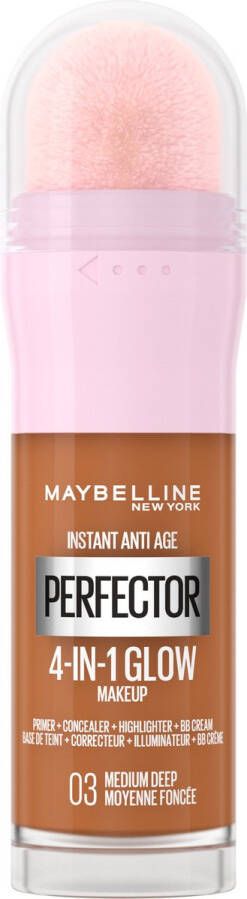 Maybelline New York Instant Anti-Age Perfector 4-in-1 Glow Medium Deep Primer Concealer Highlighter en BB-Cream in één 20 ml