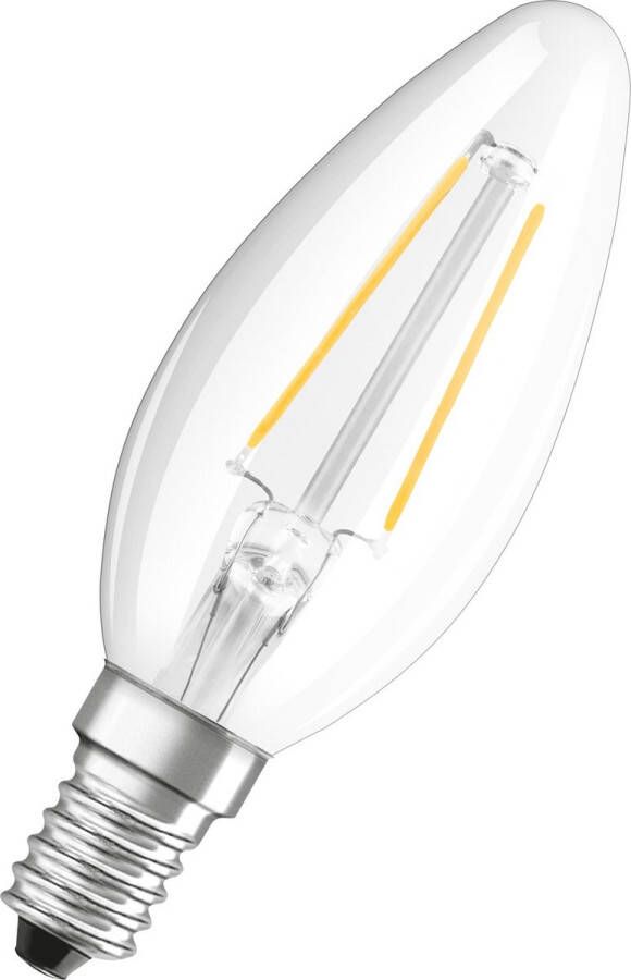Osram 4058075436688 LED-lamp Energielabel F (A G) E14 Kaars 2.5 W = 25 W Warmwit (Ø x l) 35 mm x 100 mm 1 stuk(s)