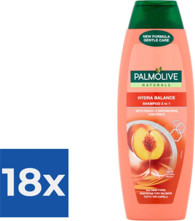 Palmolive Naturals 2in1 Hydra Balance Shampoo 350ml Voordeelverpakking 18 stuks