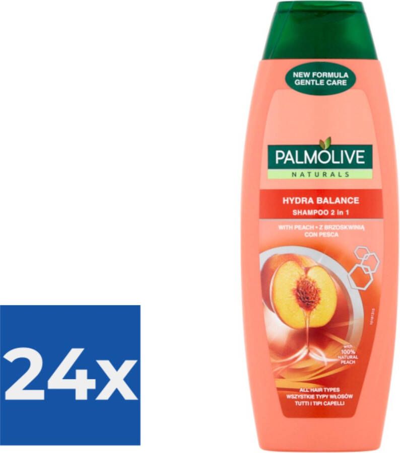 Palmolive Naturals 2in1 Hydra Balance Shampoo 350ml Voordeelverpakking 24 stuks