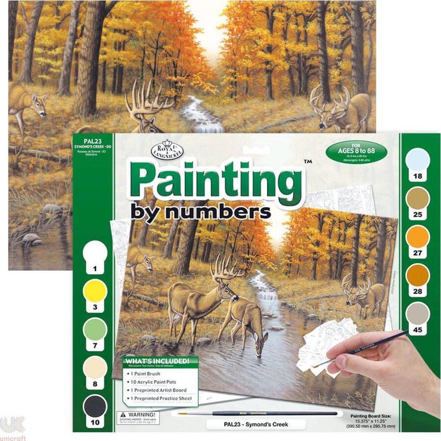 Royal Brush Schilderen op nummer Paint by numbers Volwassenen Symond's Creek