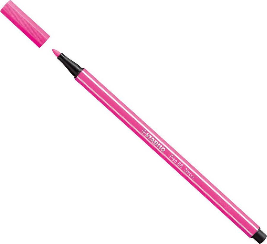 STABILO Pen 68 Premium Viltstift Neon Roze per stuk