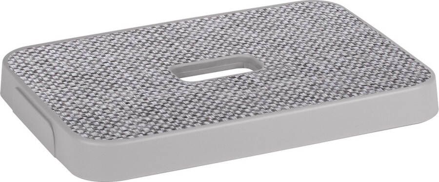 Sunware Sigma home deksel stof grijs opbergbox 5L 24 x 16 5 x 2 5 cm