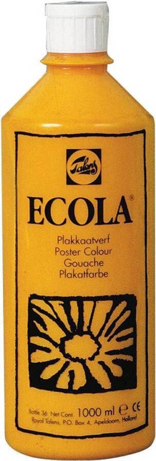Talens Ecola plakkaatverf flacon van 1000 ml geel
