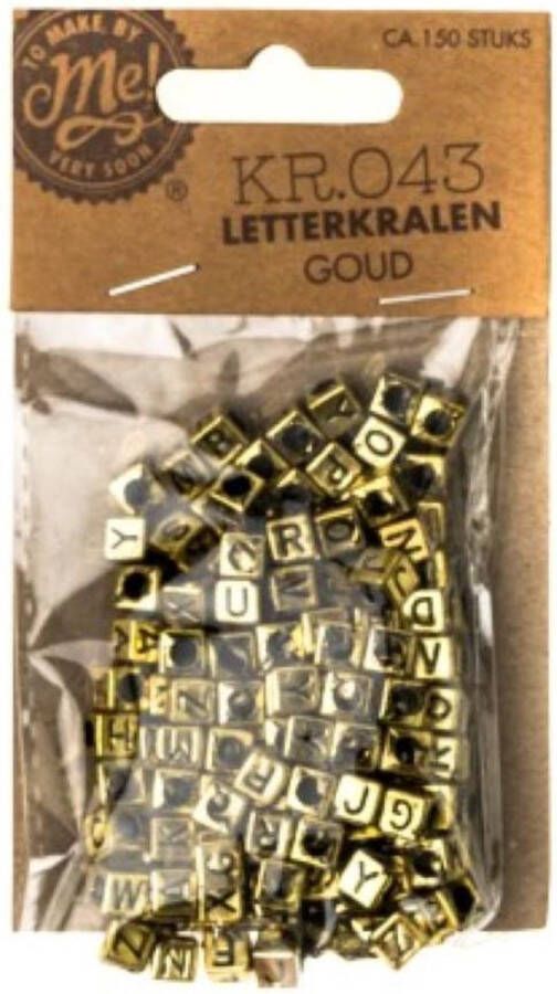 To make by me Letter kralen goud | Gouden letter kralen | Hobby | Knutselen | Sieraden maken | Letterkralen