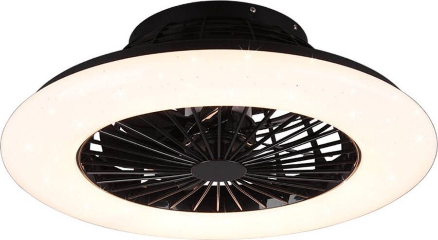 RL LIVE YOUR LIGHT Stralsund Ventilator zwart wit LED 3000-6500k 2200lm Modern REALITY Leuchten
