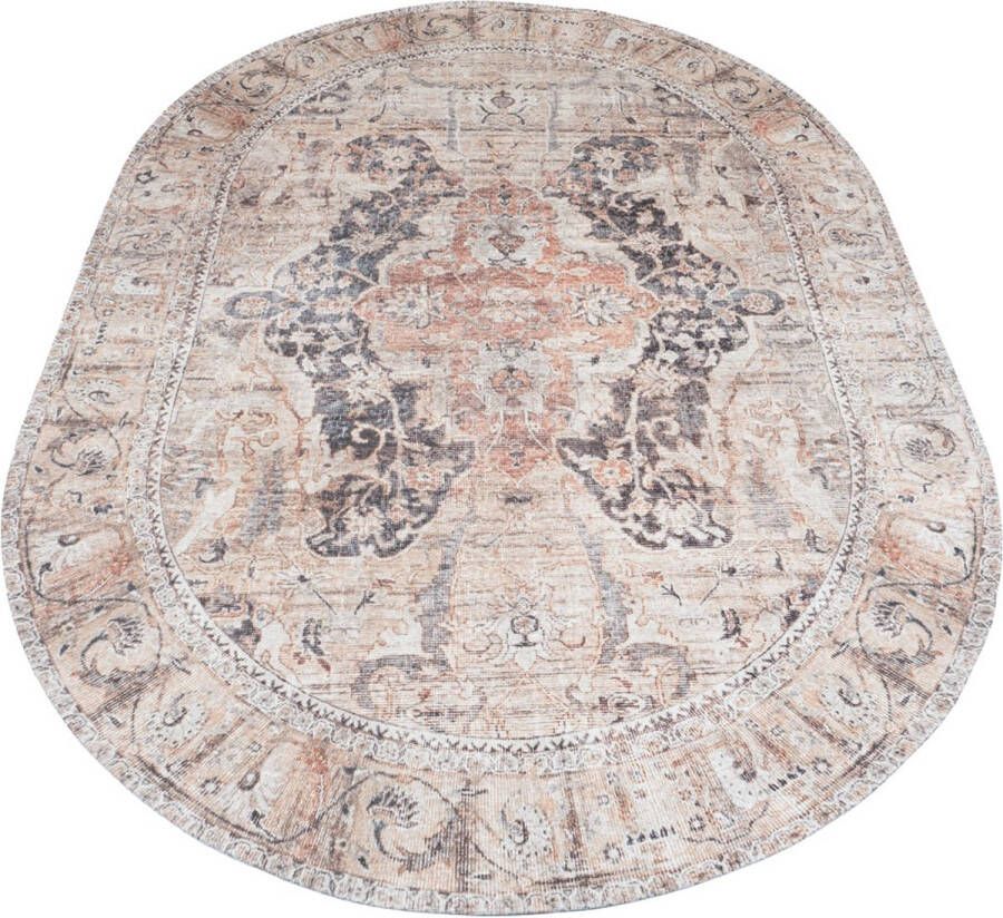 Veer Carpets Vloerkleed Mahal Beige 00 Ovaal 160 x 230 cm