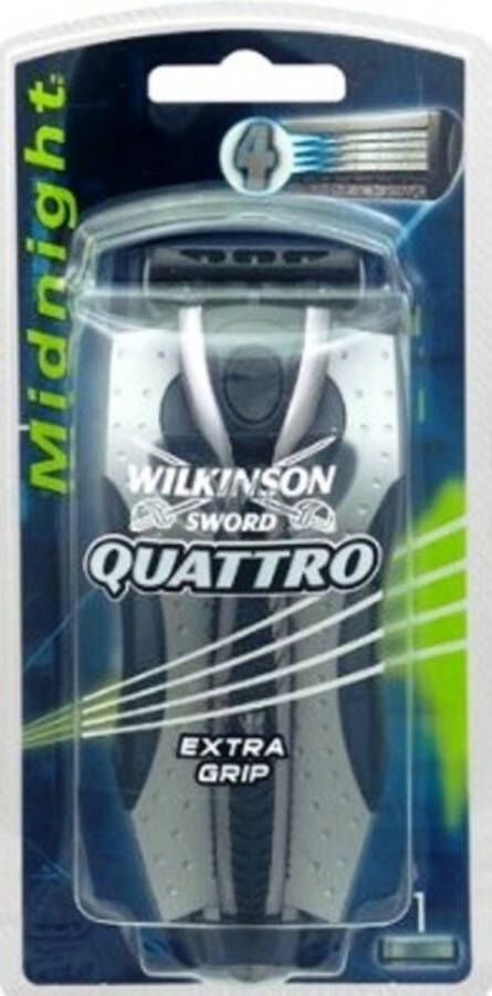 Wilkinson Quattro Midnight razor for men + 1 razor