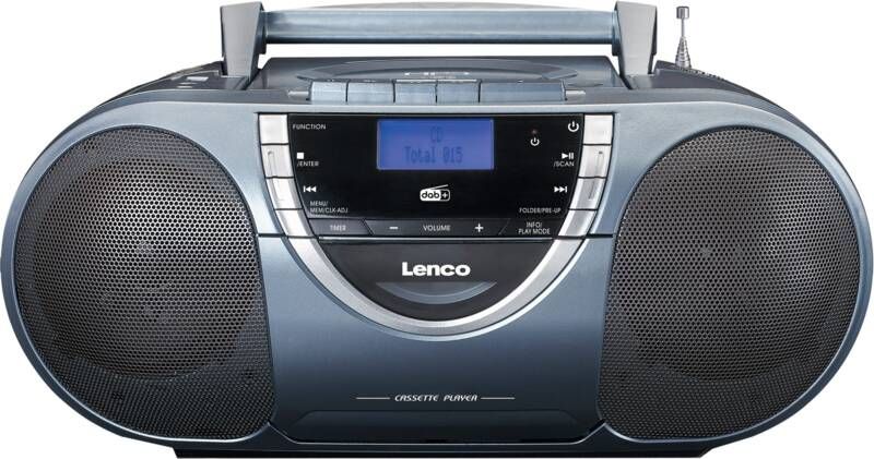 Lenco Boombox met DAB+ FM radio en CD MP3 speler Zilver
