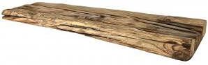 WOODBROTHERS Zwevende rustiek eiken spoorweg wandplank 80 x 30 cm Wandplank zwevend Wandplank hout Boomstam plank Wandplanken zwevend Wand plank